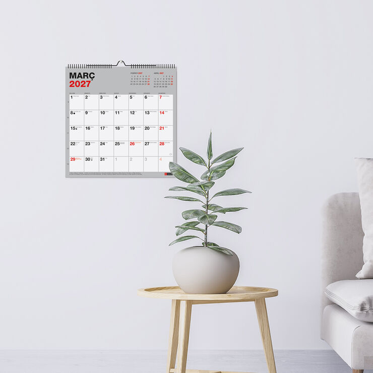 Calendario Miquelrius Pared 30x30 Catal&aacute;n 2027 Basic