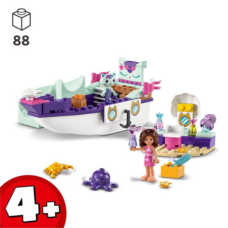 LEGO® Casa de Muñecas de Gabby Barco y Spa de Gabby y MerCat con Salón de Belleza 10786