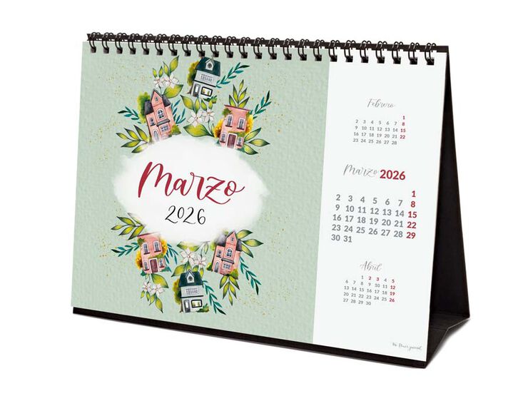 Calendario sobremesa Finocam Flower Journal 2026 castellano