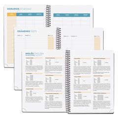 Agenda Escolar Miquel Rius Espiral Plus set/vista multiling&uuml;e 2026-2027 Summery
