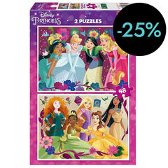 Puzle 2x48 peces Disney Princess