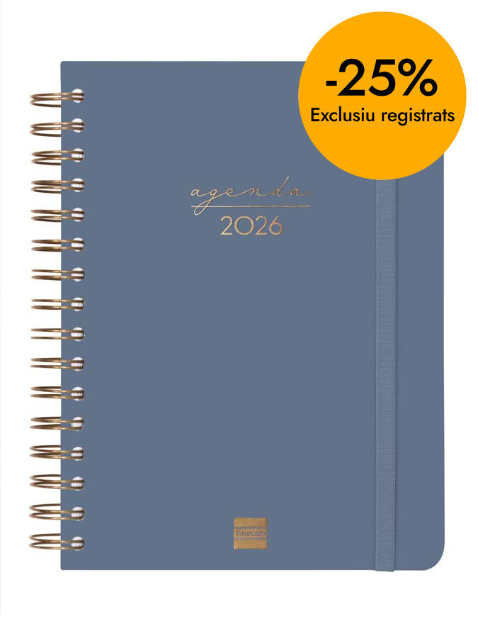 Agenda Finocam Alma E10 1dia/p&agrave;g cas 2026 blau