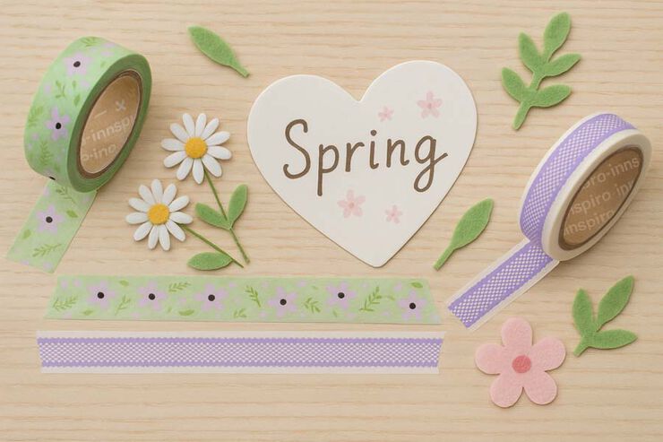 Cinta Washi Tape Innspiro Flores verde