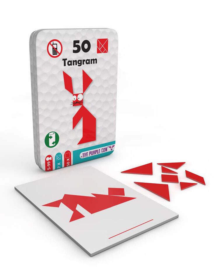 Juego de Viaje en Lata con 50 Retos - Tangram Magnético