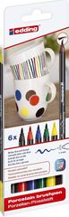Retoladors pinzell porcellana Edding 4200A 6 colors