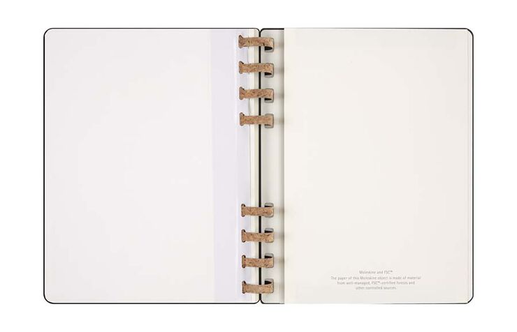 Agenda espiral Moleskine Life Planner 12m sem/vista 2025 XL negro