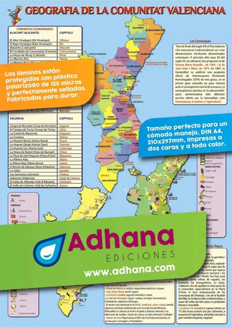 Geografia de la Comunitat Valenciana - Làmina en valencià