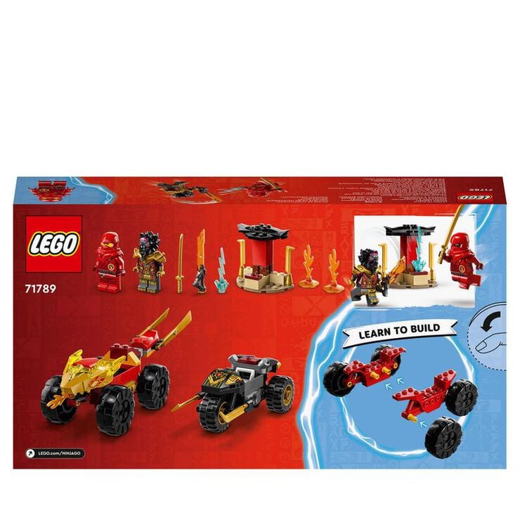 LEGO® NINJAGO Batalla de Cotxes i Motos de Kai i Ras 71789