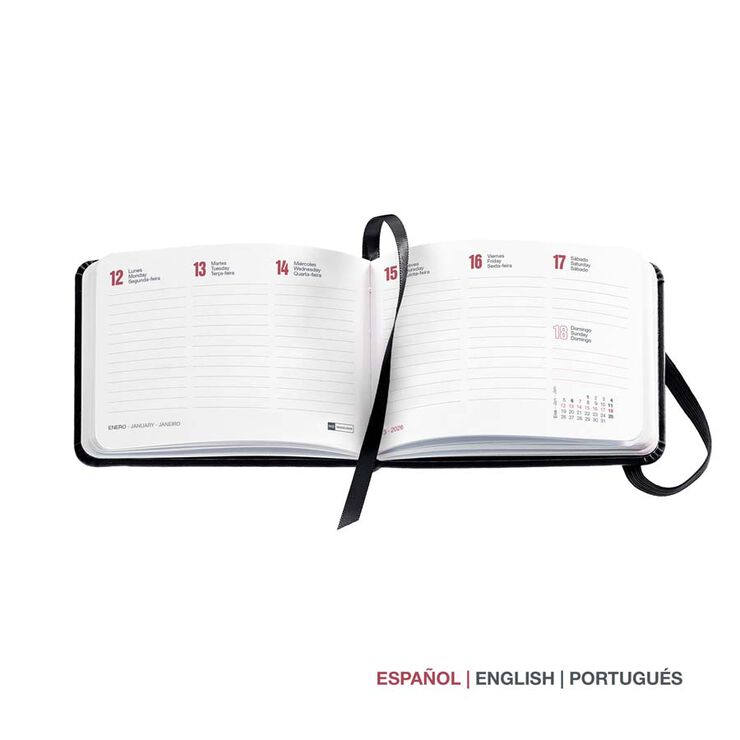 Agenda Miquelrius Pocket 10x7 setm/vista mult 2026 Chester negre