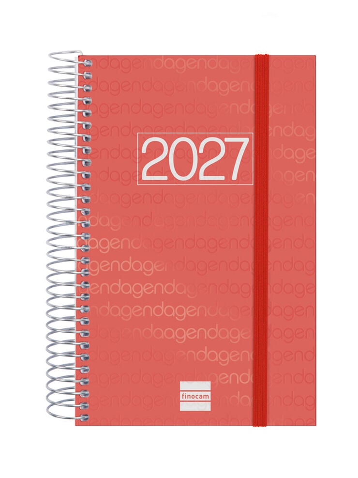 Agenda Finocam Year Dia P&agrave;gina 2027 Castell&agrave; Vermell