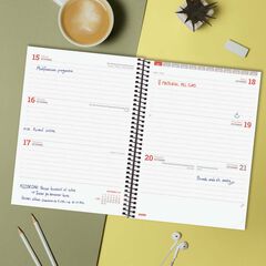 Agenda Finocam escolar espiral E10 sem/vista cat 2025-26 negro