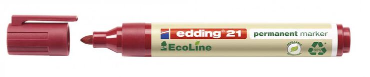 Rotulador permanente Edding 21 Ecoline 4 colores