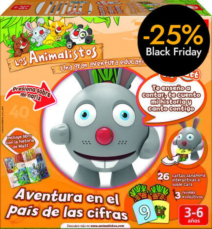Joc didàctic Educa Animalisto Matt Conill - Aventura al país de les Xifres