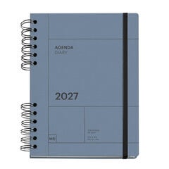Agenda Miquelrius Plus Wire-O Dia P&agrave;gina Multiling&uuml;e 2027 Blau Mar&iacute;