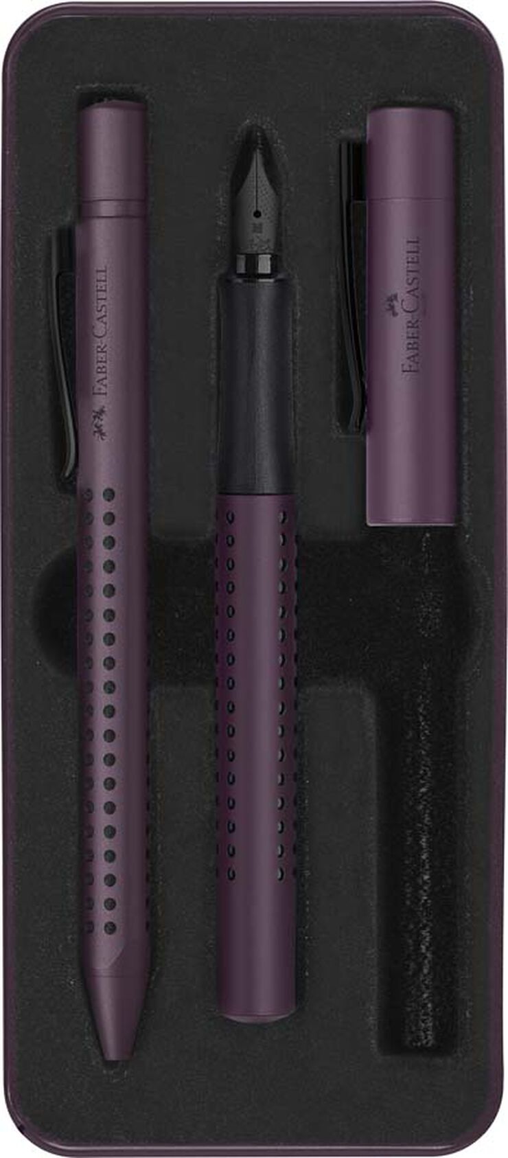 Pluma/Bolígrafo Faber-Castell Grip violeta