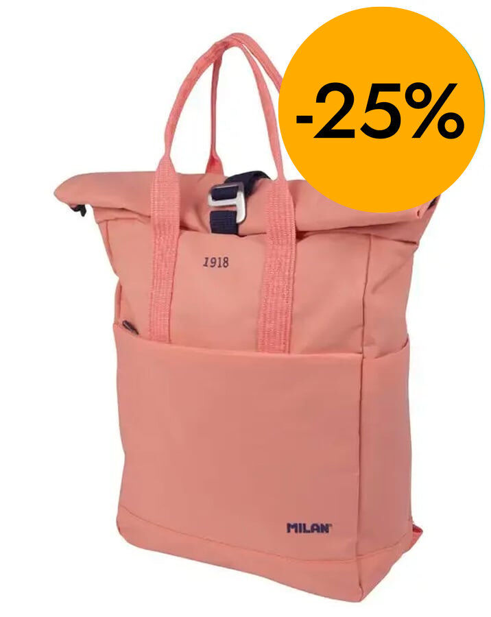 Mochila enrollable Milan 1918 rosa