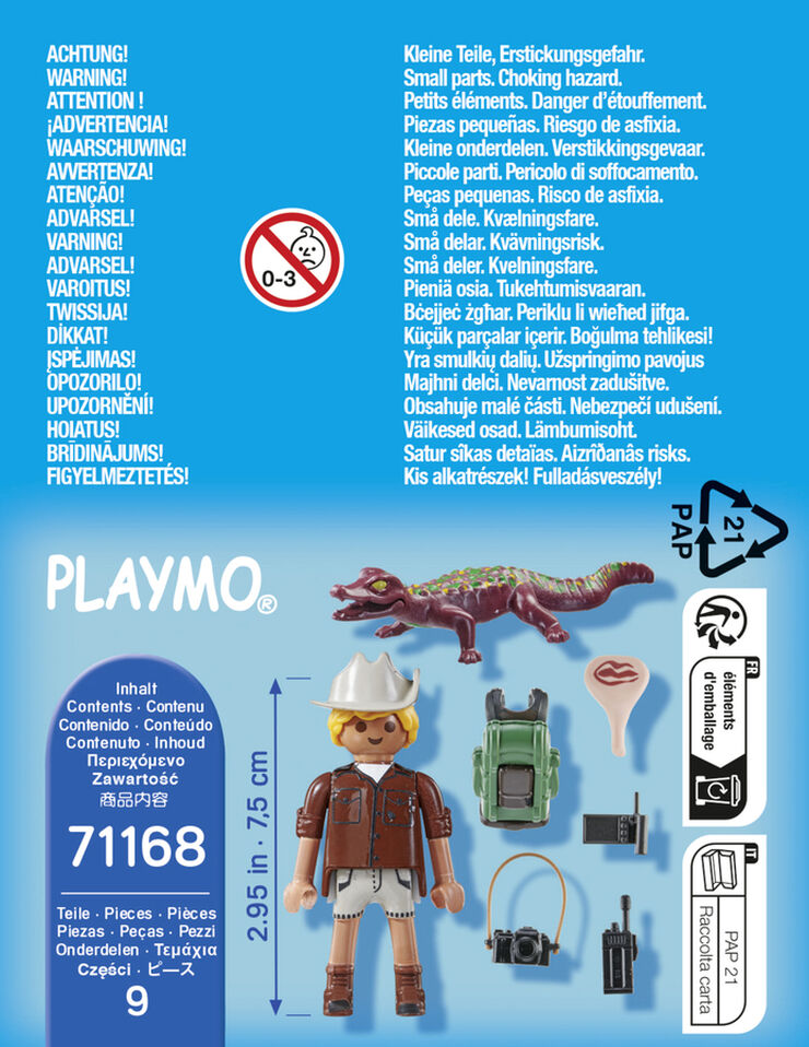 Playmobil Special Plus Investigador amb caimà 71168