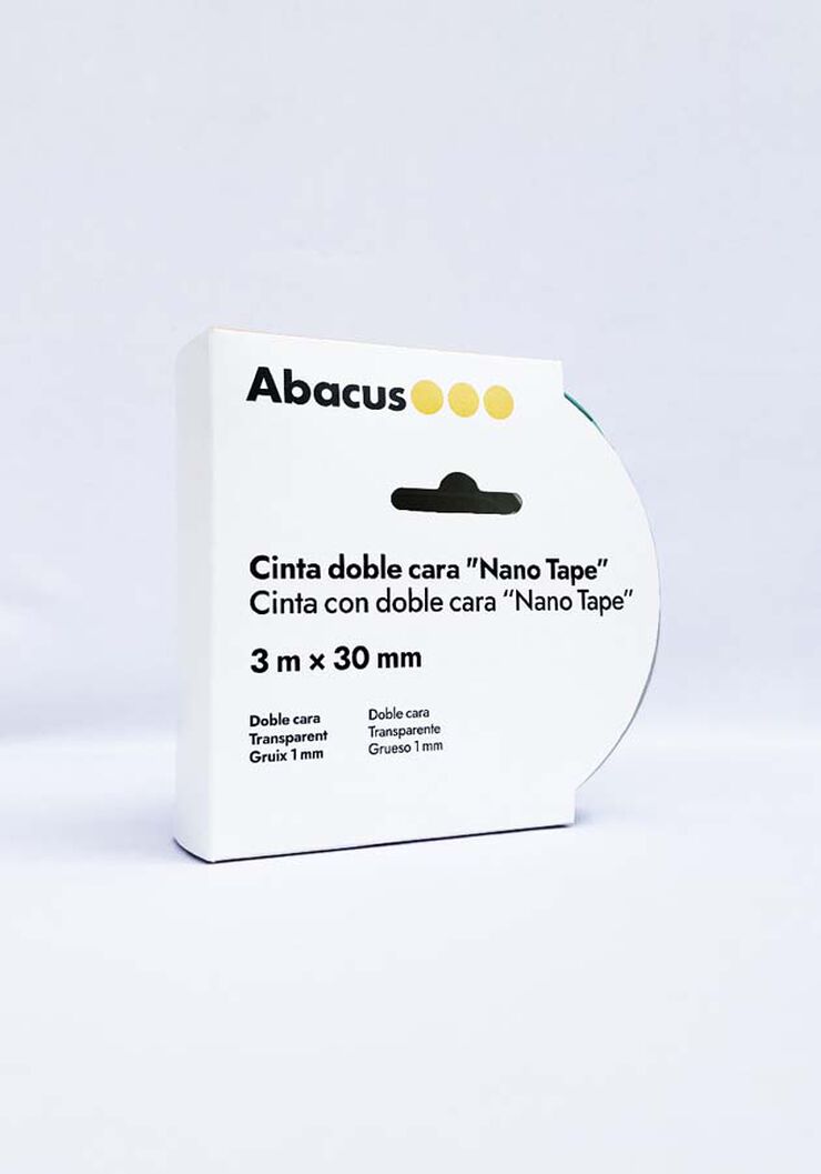 Cinta adhesiva doble cara Nano Tape Abacus 30mmx3m
