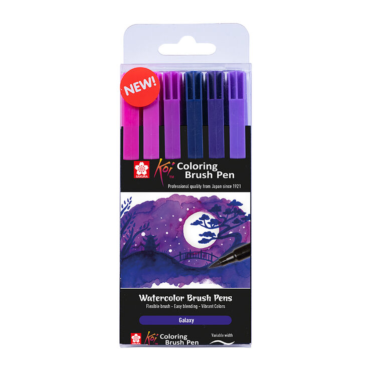Retoladors Brush Koi Galaxy 6 colors Retoladors Brush Koi Galaxy 6 colors