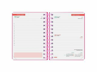 Agenda Finocam Cosmflex 1/8 D&iacute;a/P&aacute;gina Castellano 2026-27 Rojo