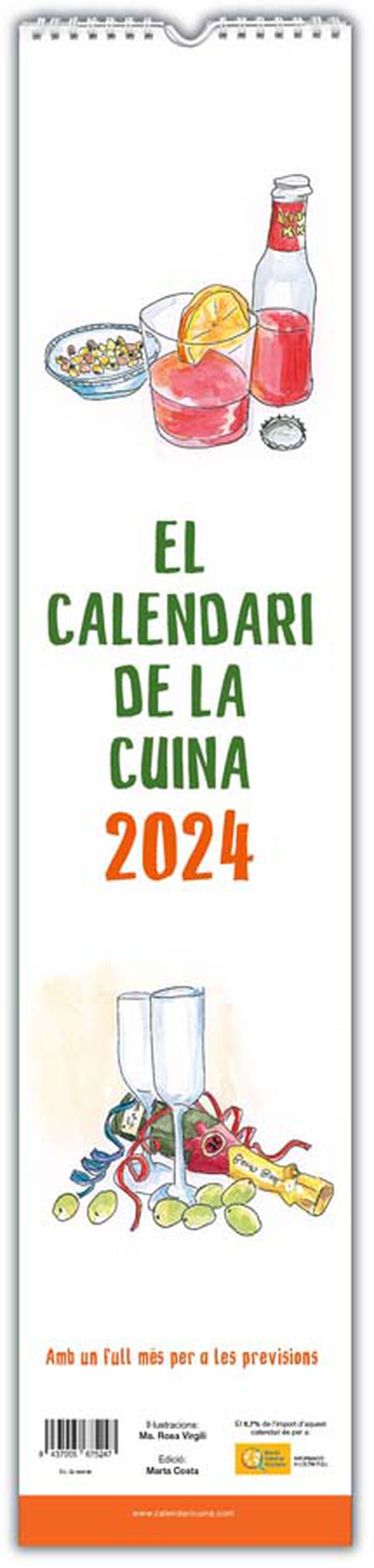 Calendario pared de la Cuina 2024 catalán
