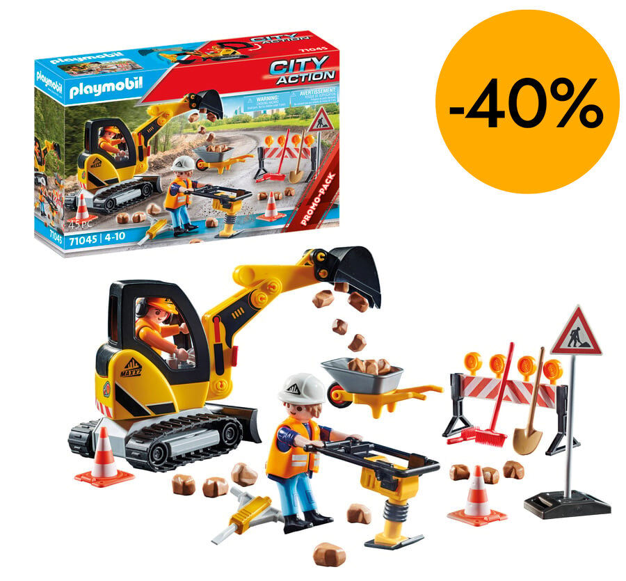 Playmobil City Construcci&oacute;n de carreteras 71045