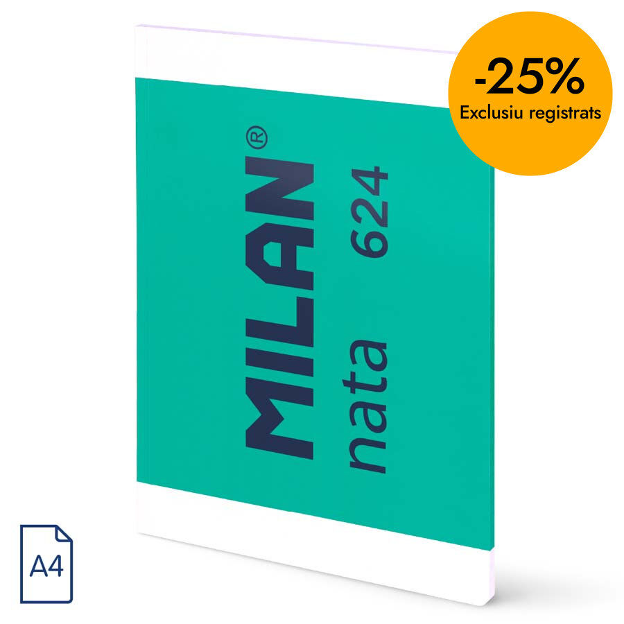Libreta A4 48 hojas liso Milan Nata 624 verde