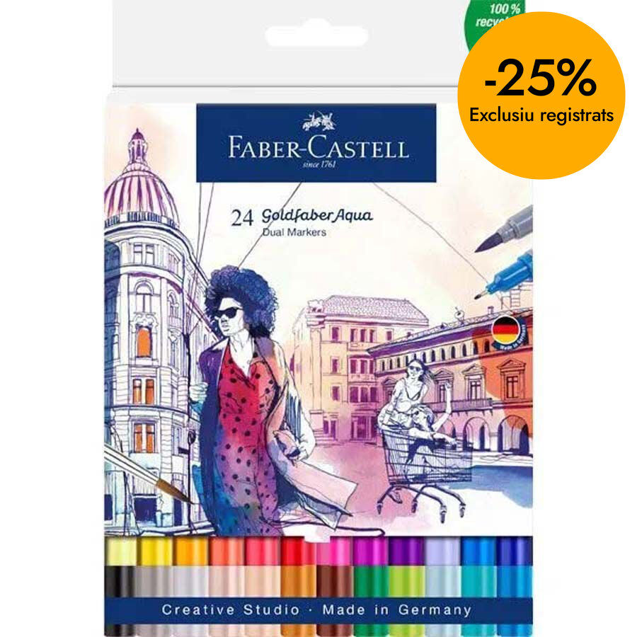 Retoladors Goldfaber Aqua Dual Faber-Castell 24 colors