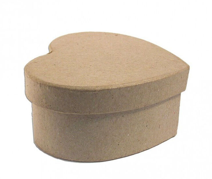 Cajita papel mach&eacute; D&eacute;copatch coraz&oacute;n 10x8x5cm