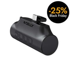 Powerbank USB-C 5000mAh Celly negro