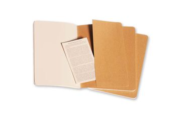 Pack 3 Libretas Moleskine L Kraft Liso