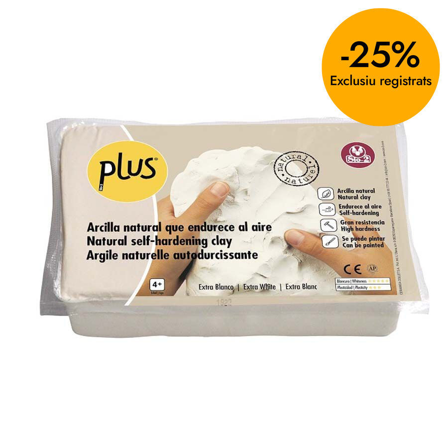 Barro endurecible Sio-2 Plus 1,5kg blanco