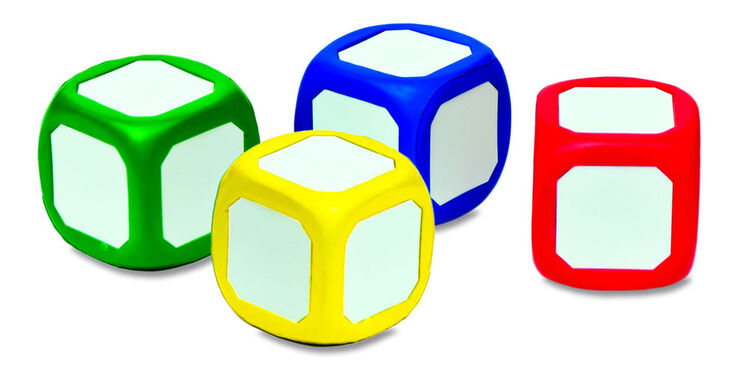 DADOS MUDOS MAGNÉTICOS 4 UNIDADES