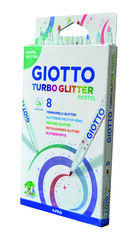 Estoig de retoladors Giotto Turbo Glitter Pastel 8 colors