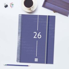 Agenda Finocam Year E40 1dia/pàg cat 2026 blau