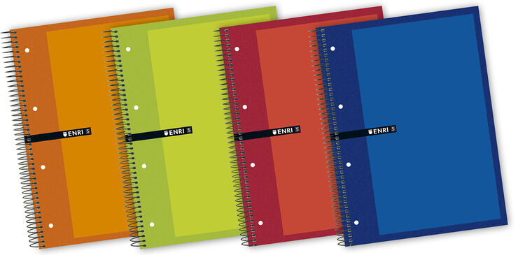 Notebook 5 A4 Tapa Extrad. 120+40F 5X5 Ass. Enri