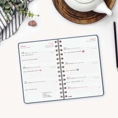 Agenda Finocam Alma E5 setm/vista horitzontal cat 2026 blau