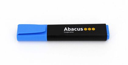 Marcador fluorescente Abacus azul 10 unidades