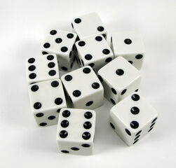 Dau 6 cares blanc 10 unitats