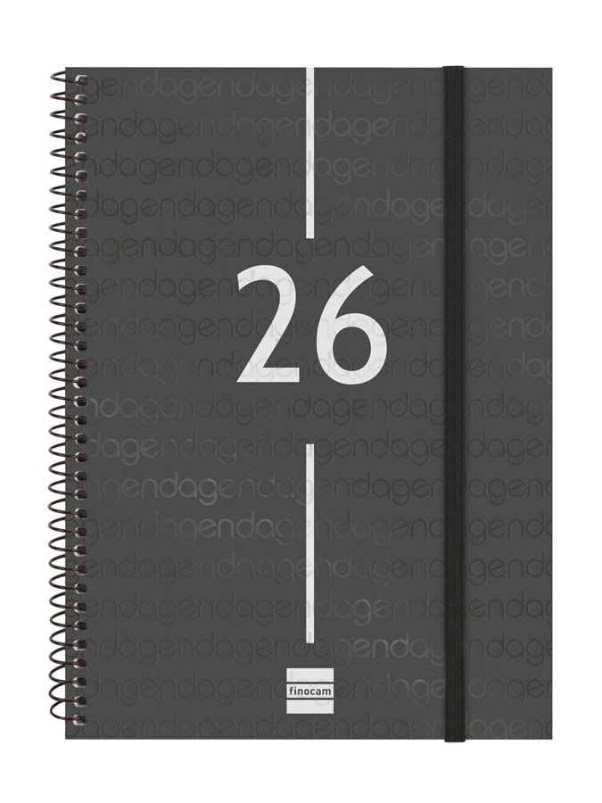 Agenda Finocam Year E10 sem/vista horizontal cas 2026 negro