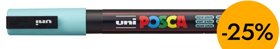 Rotulador Posca PC-3M 0,9-1,3mm verde marino