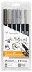 Rotuladores Tombow Dual Brush grises 6 colores