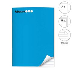 Libreta grapada Abacus A4 48 hojas pauta 2,5mm azul