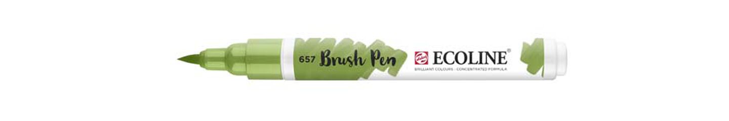 Rotulador Ecoline Brush Pen verde bronce 657