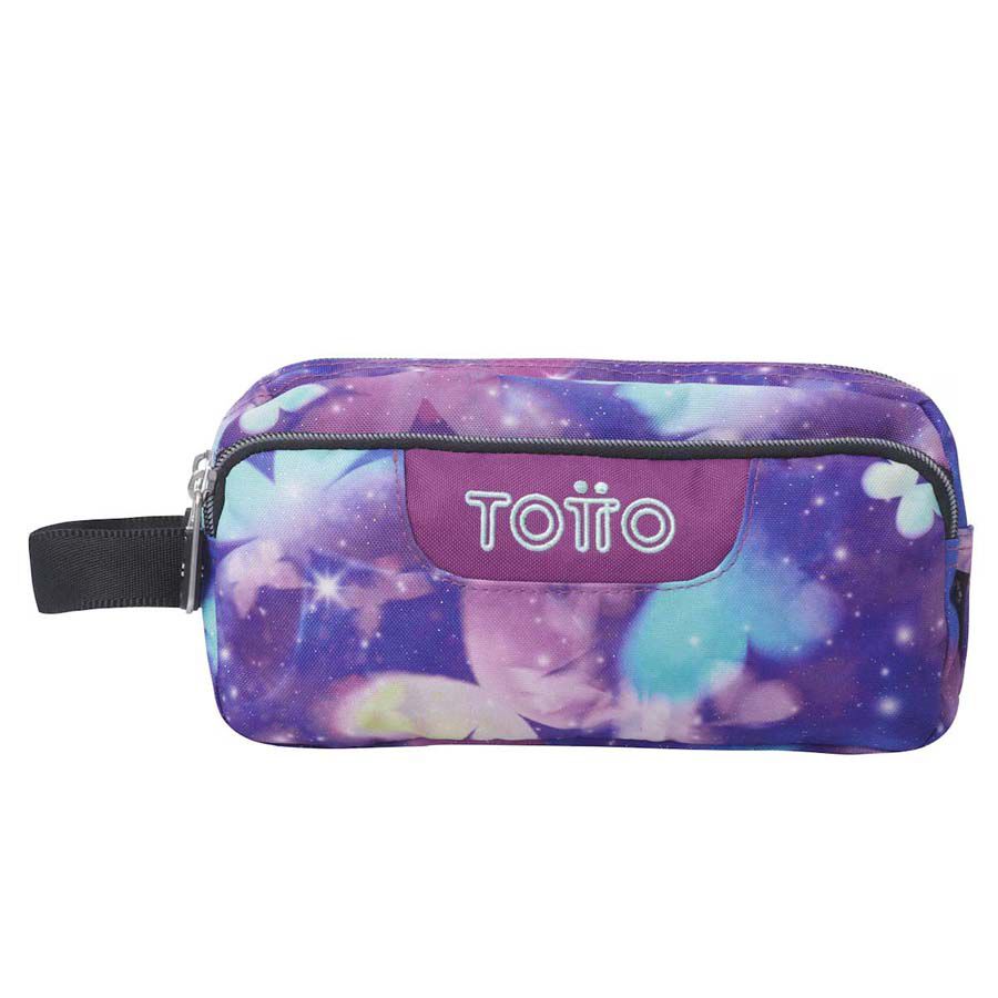 Estuche 3 cremalleras Totto glitter Star Butterfly