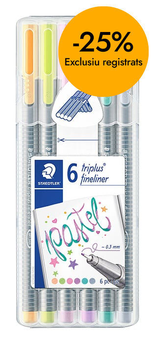 Retoladors Staedtler Triplus Pastel 6 colors