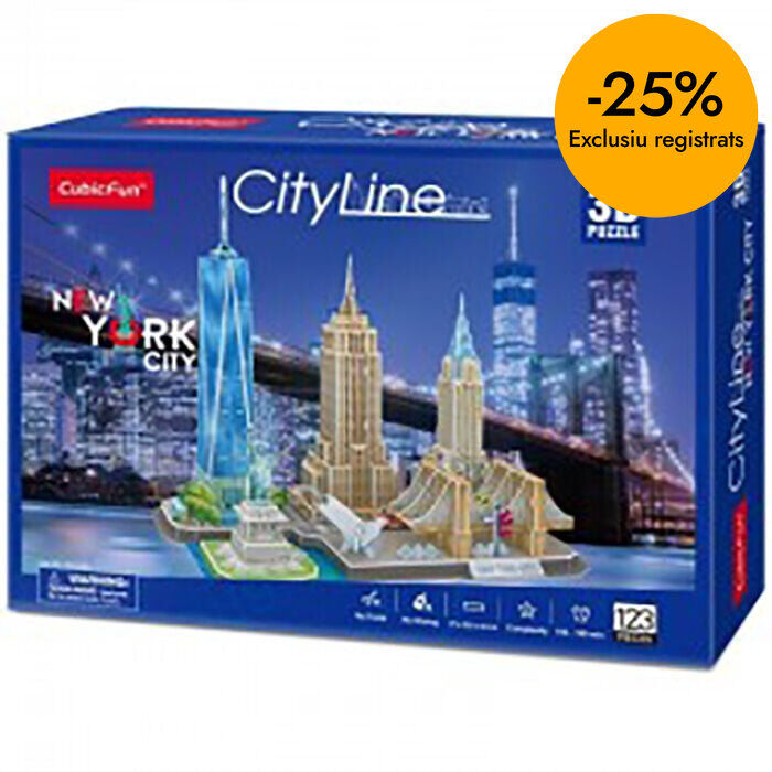 Puzle 3D Nova York 123 piezas