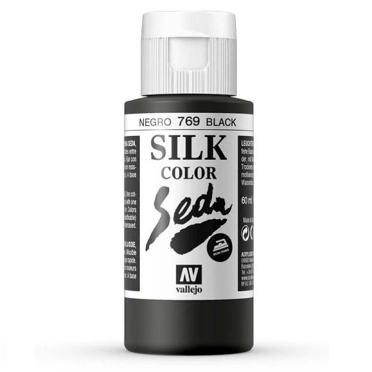 Pintura per a Seda Silkcolor 60 ml Negre