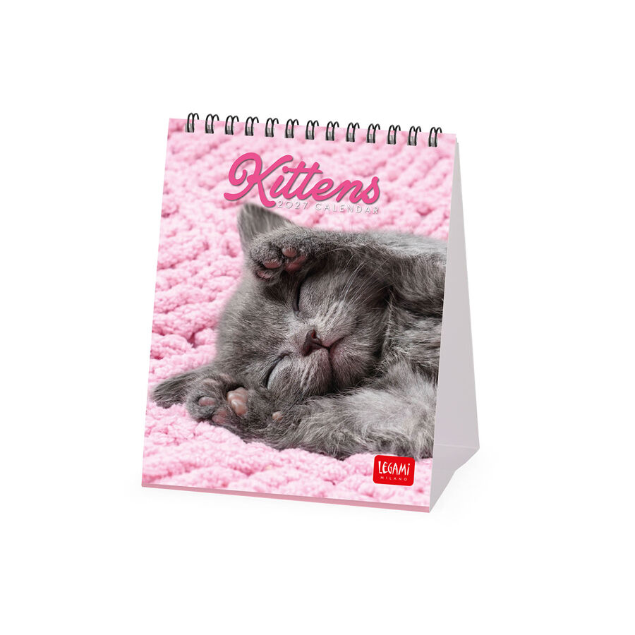 Calendario Legami 12x14,5 Sobremesa Kittens Multiling&uuml;e 2027