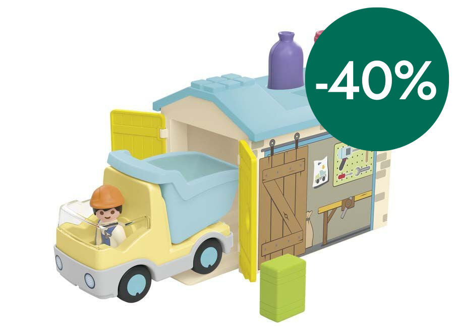 Playmobil Junior Cami&oacute;n con Garaje 71686